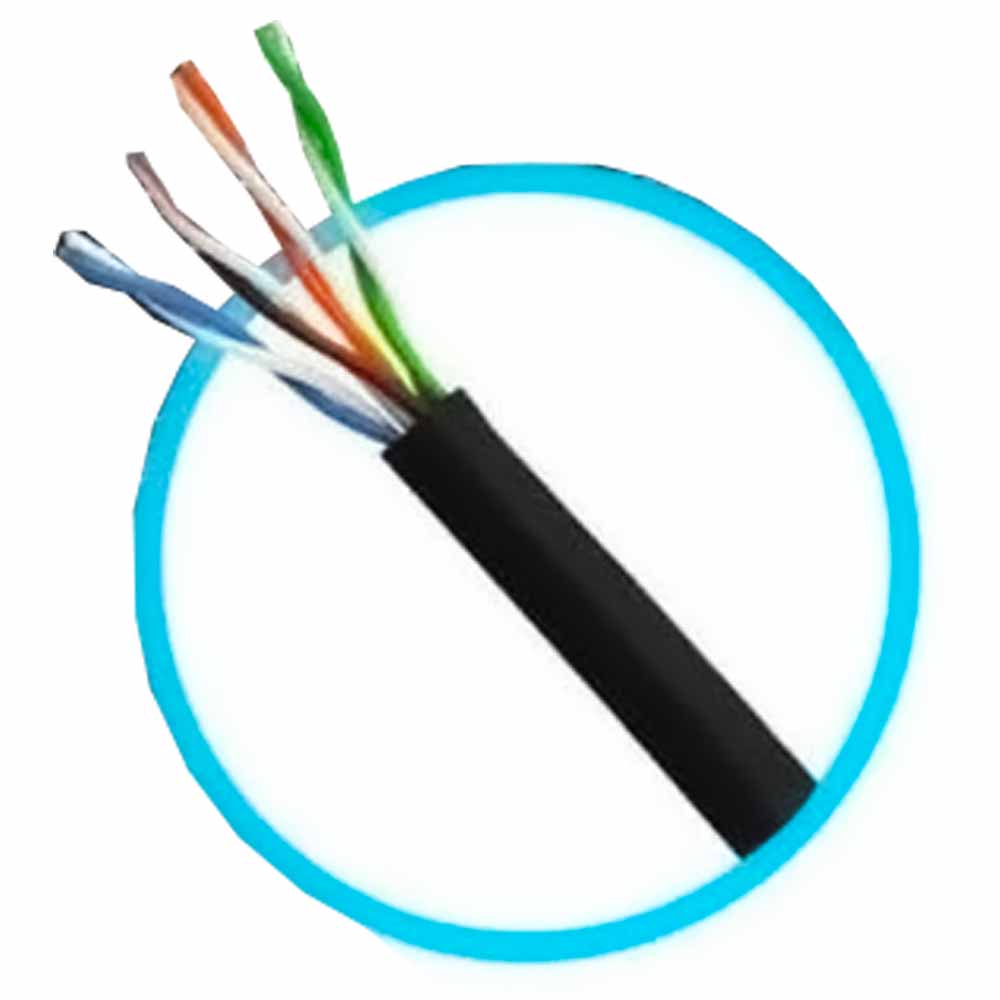 Metro de Cabo de Rede Da Bobina Tex Cat5e Utp  4p 305m- Preto Tex Connect